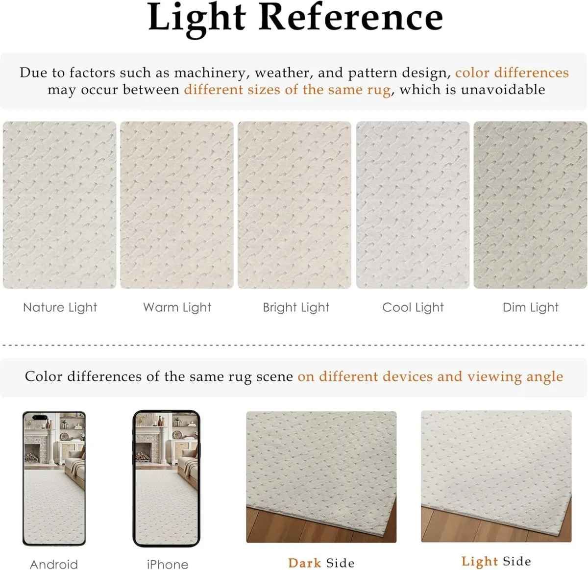 Cream Rugs Living Room 200x300cm Bedroom Large - Image 2