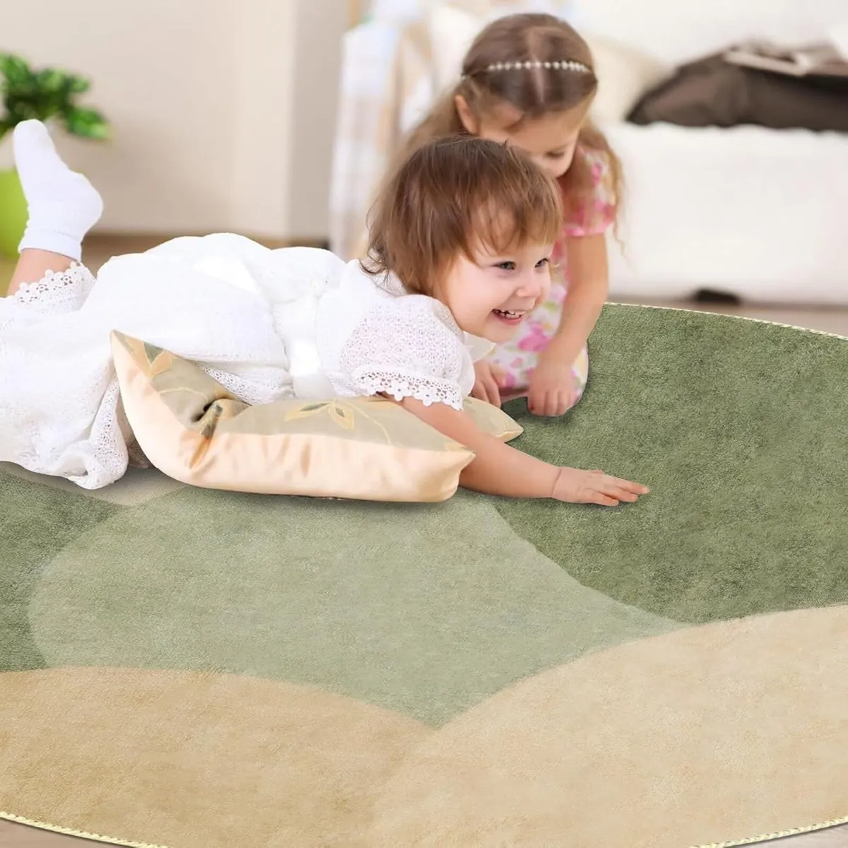 Extra Large Round Rugs for Living Room 200cm Soft - Image 3