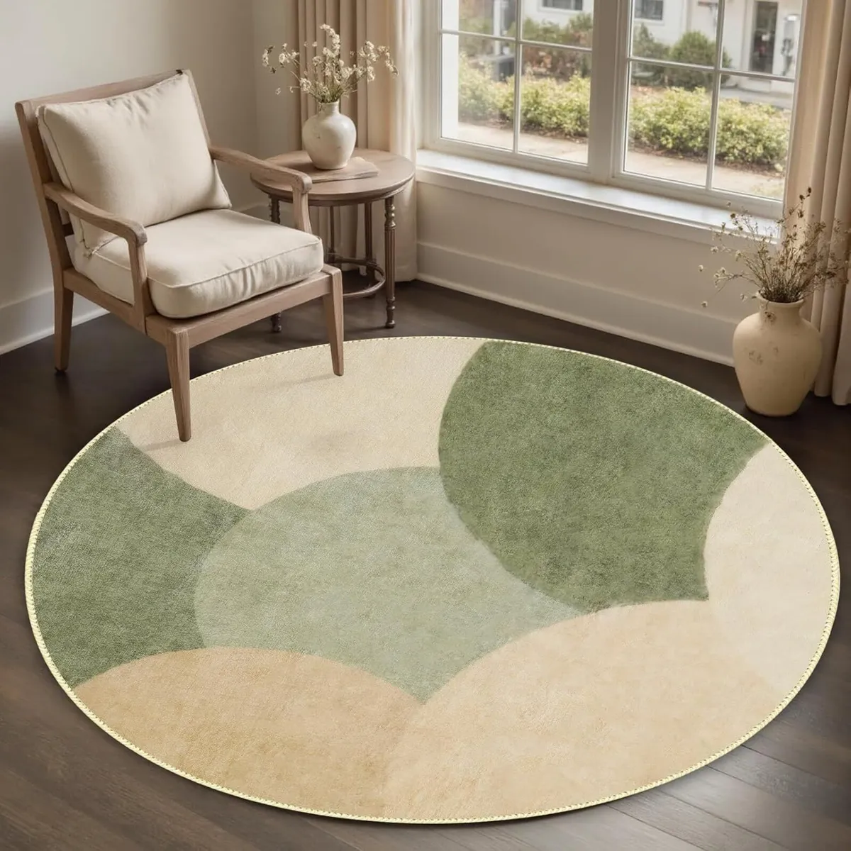 Extra Large Round Rugs for Living Room 200cm Soft - Image 2