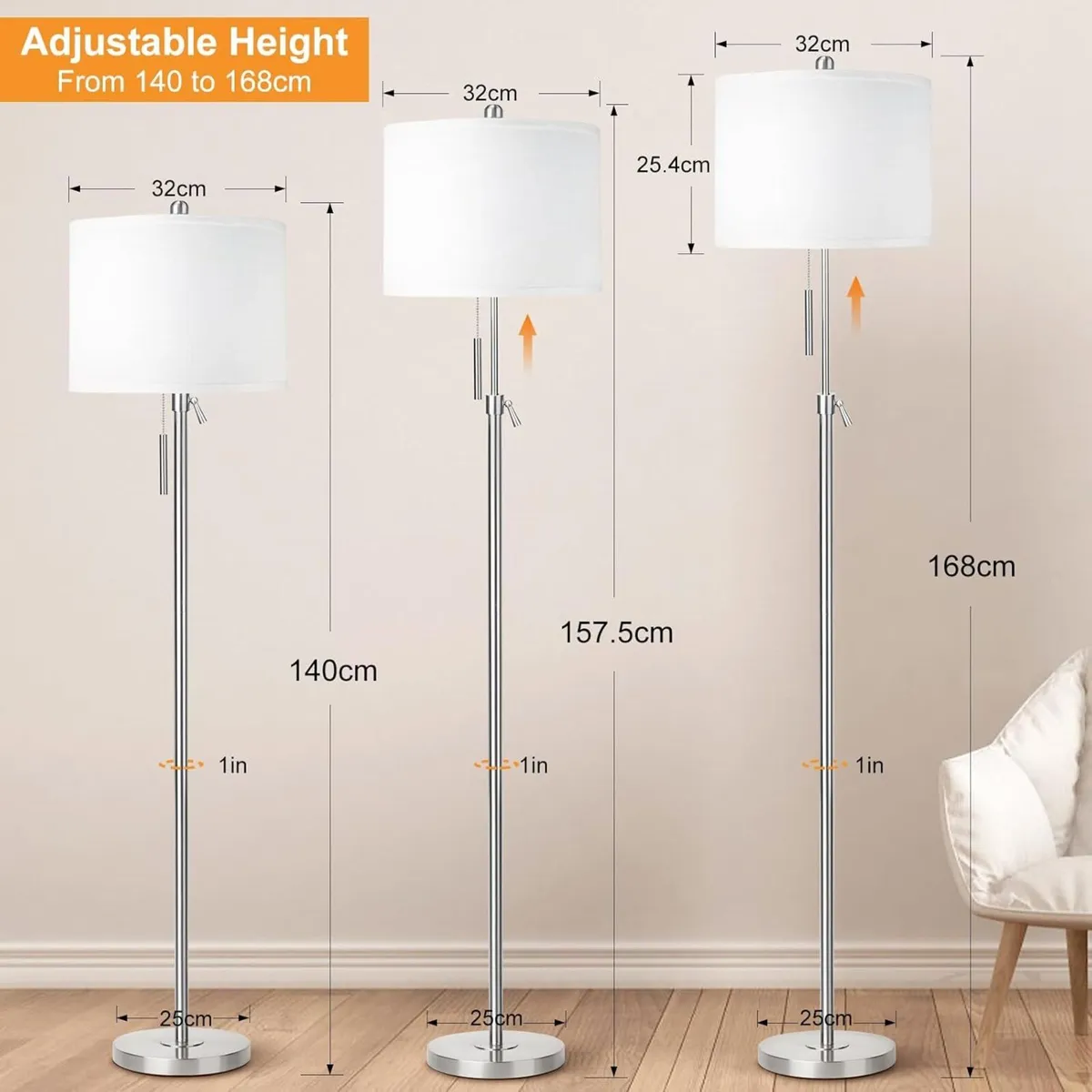 Floor Lamp Modern Lamps for Living Room 3 Colors - Image 2