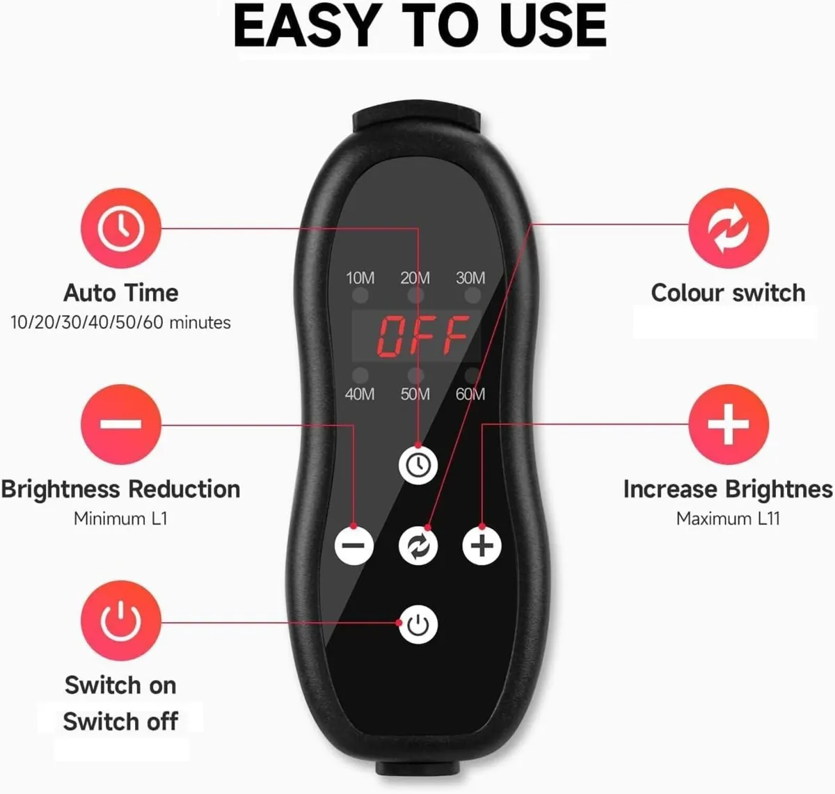 4 Heads Floor lamp with 420 LEDs 6 Timer and 11 - Image 4