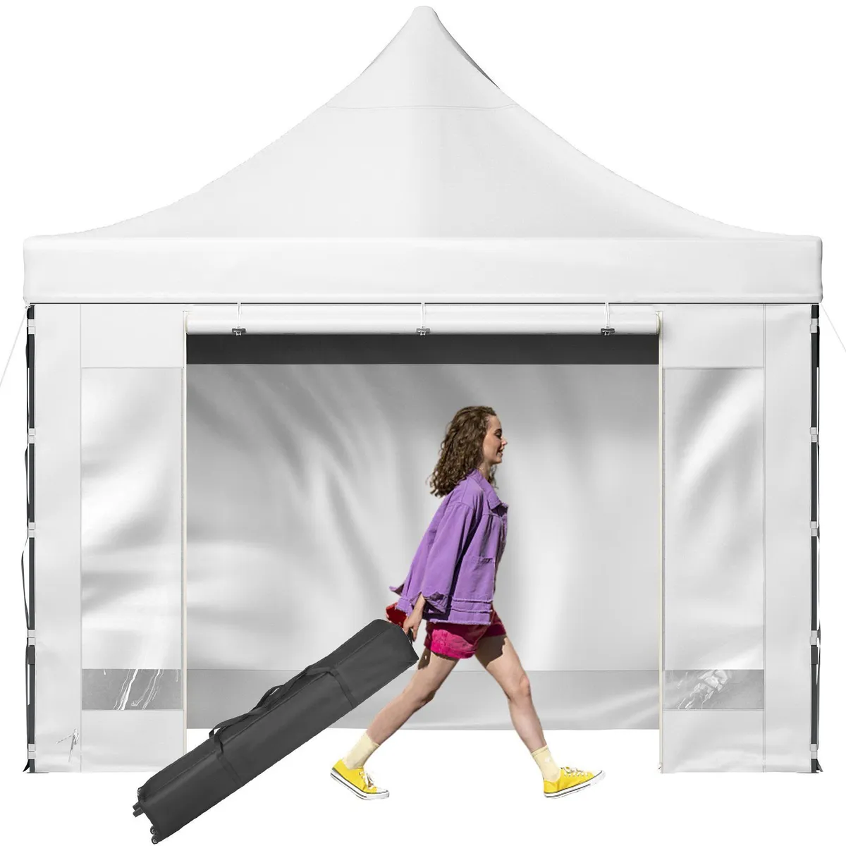 10x10ft Pop Up Gazebo Tent UV Waterproof White - Image 4