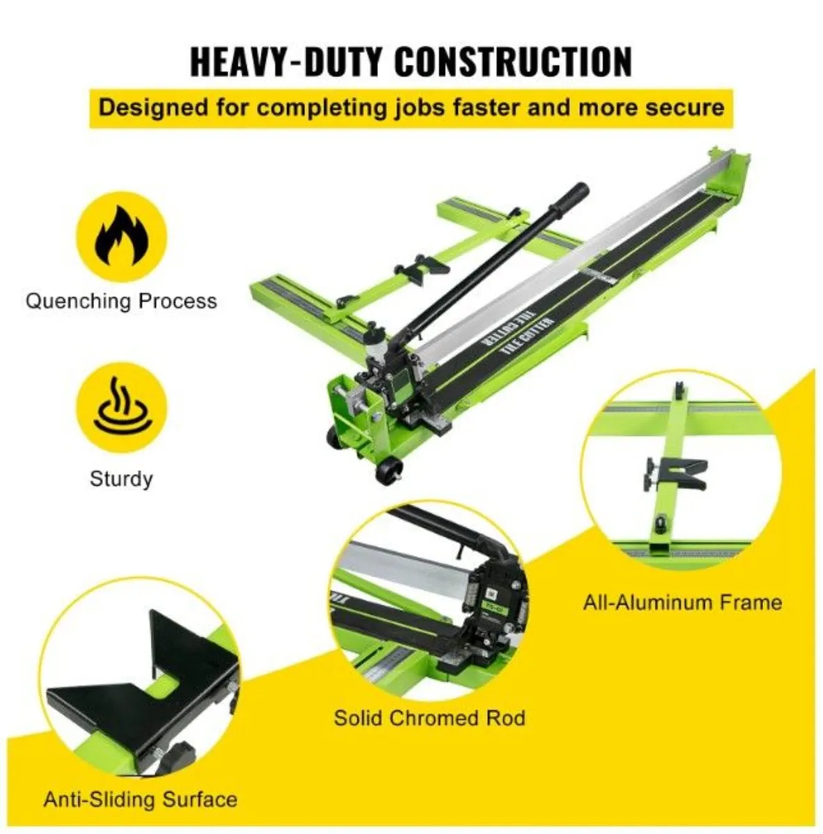 47in Manual Tile Cutter Laser Guide All-Steel - Image 2