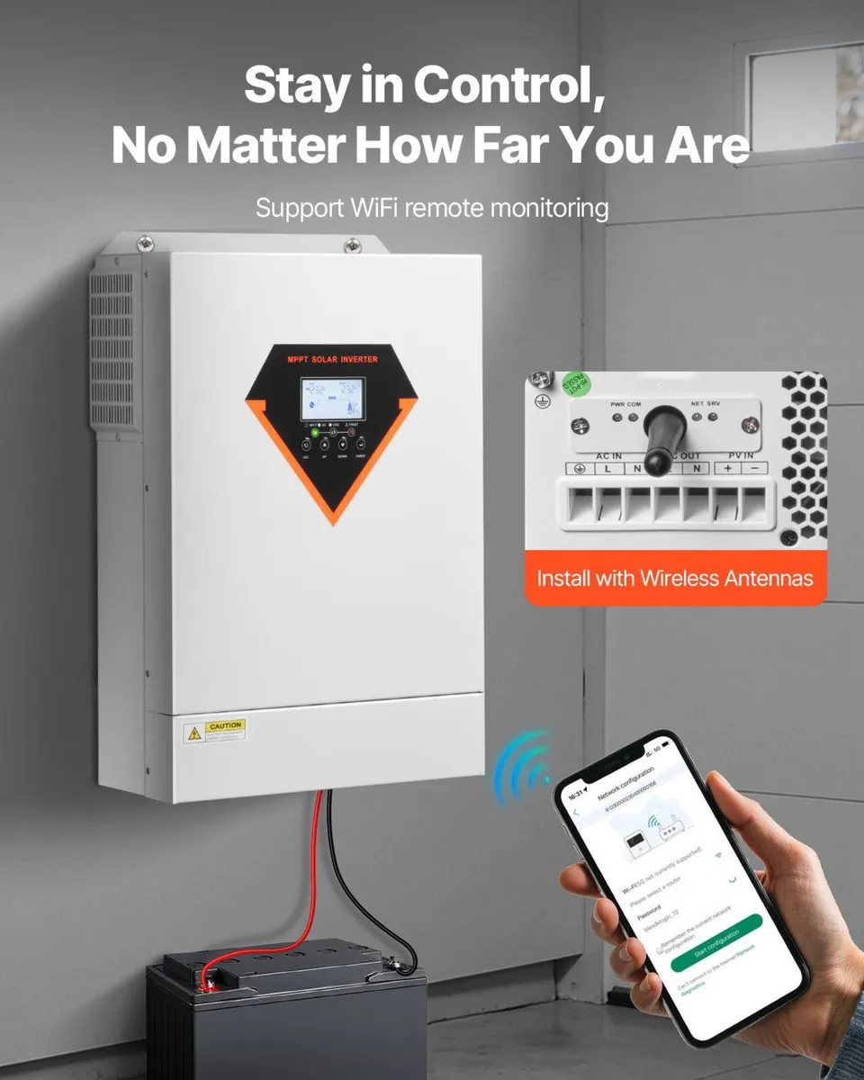 6000W Hybrid Solar Inverter 48V MPPT Off-Grid - Image 3
