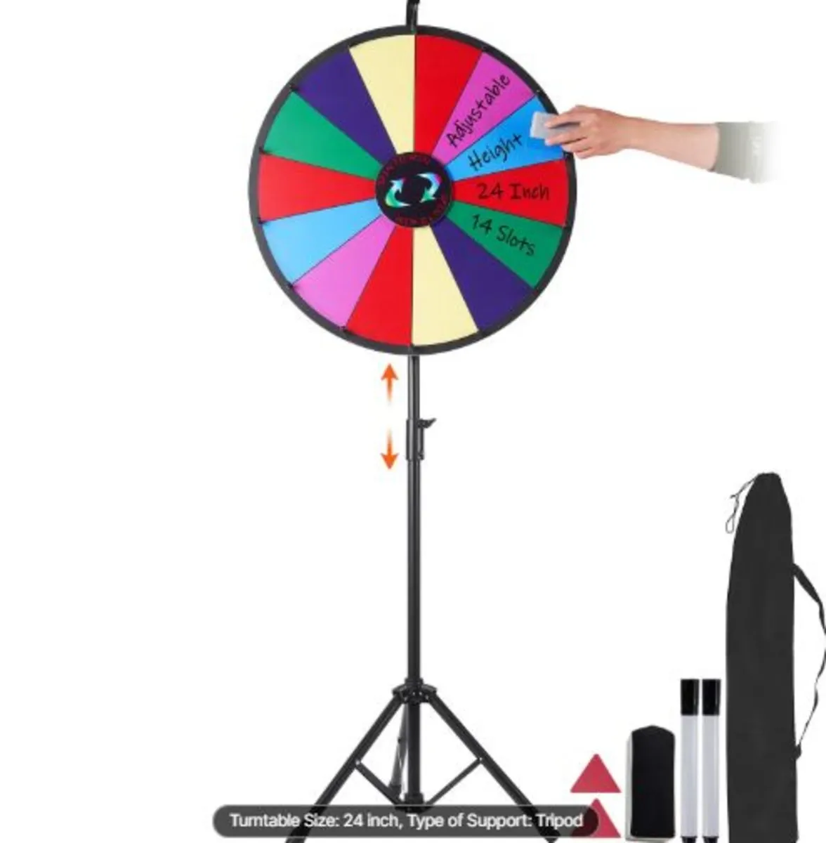 61 cm Color Prize Wheel Tripod Floor Stand Color - Image 1