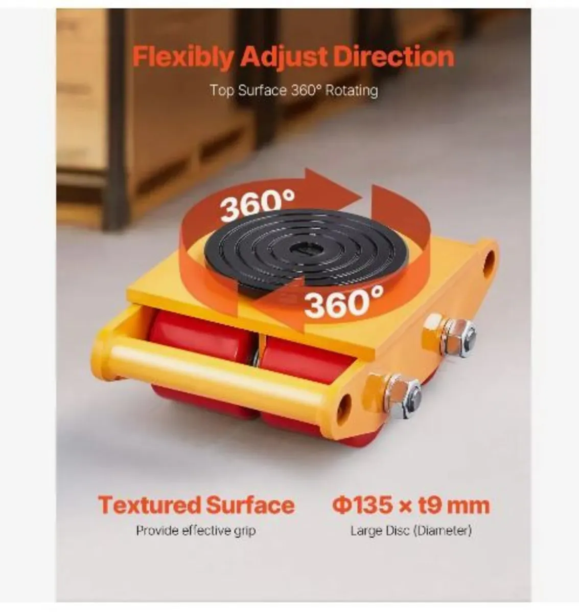 Machinery Skate Dolly, 13,200 LBS/6T Industrial - Image 4