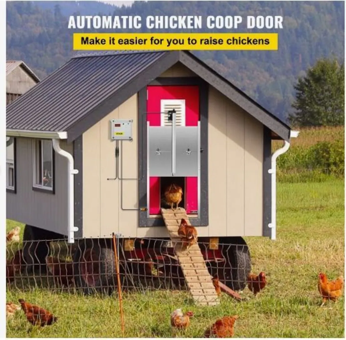 Automatic Chicken Coop Door, Timer and Light Sens - Image 2