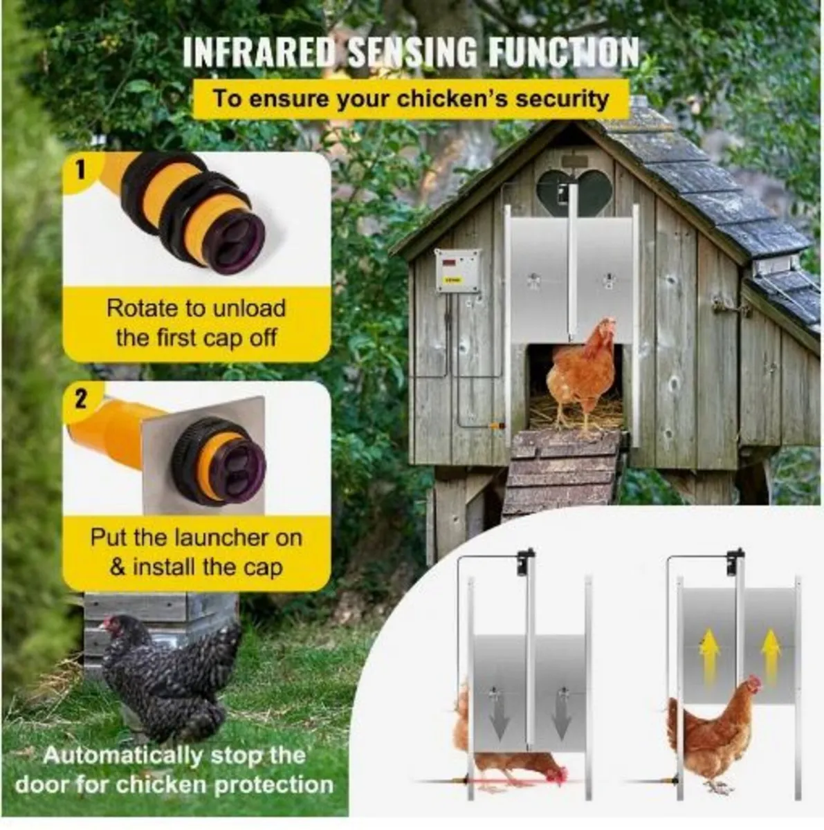 Automatic Chicken Coop Door, Timer and Light Sens - Image 4