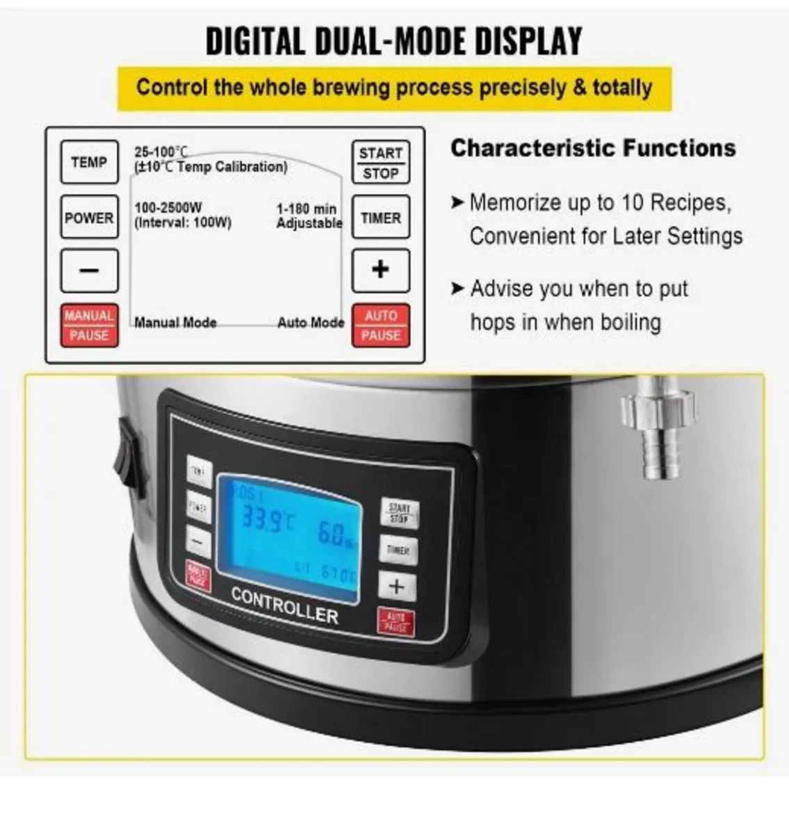 Electric Brewing System, 8 Gal/30 L, All-in-One - Image 4