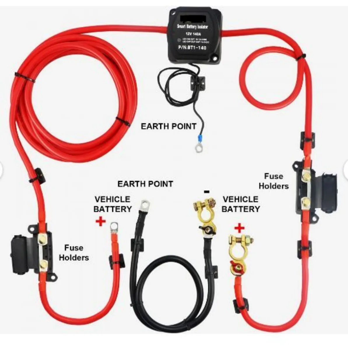 Split Charge Relay Kit, 6mtr 12V - Image 1