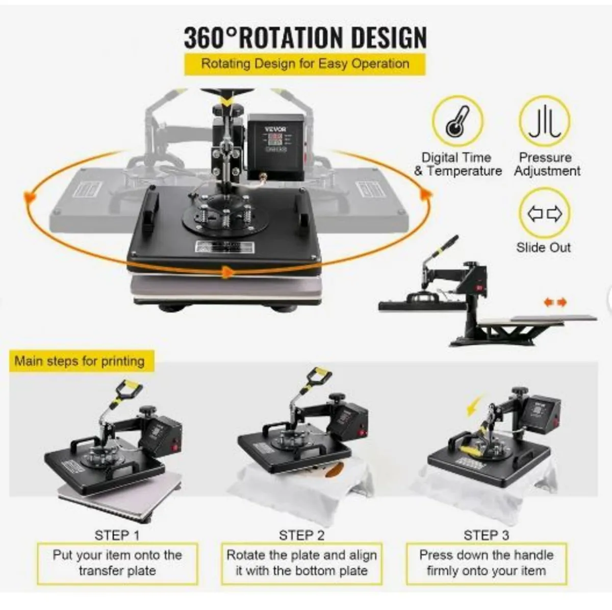 Heat Press 8 in 1 Heat Press Machine 38x38cm - Image 3