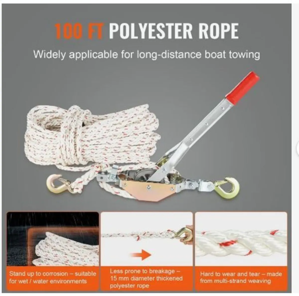 Rope Puller, 3/4 Ton (750 kg) Pulling Capacity - Image 3