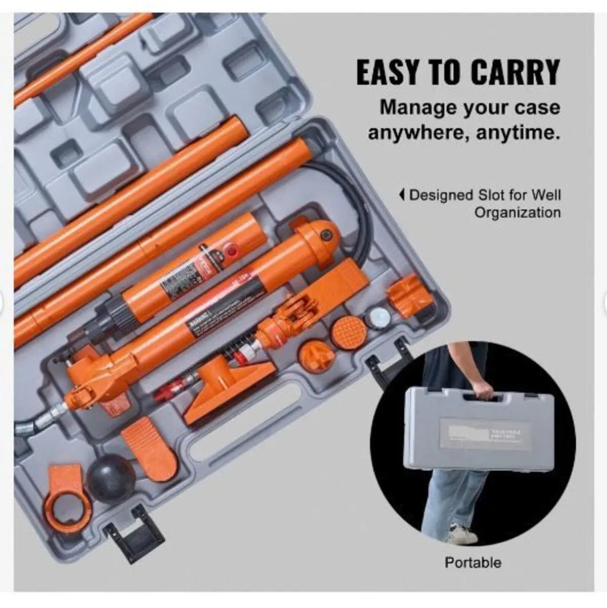 12 Ton Porta Power Kit, Portable Hydraulic Jack - Image 4