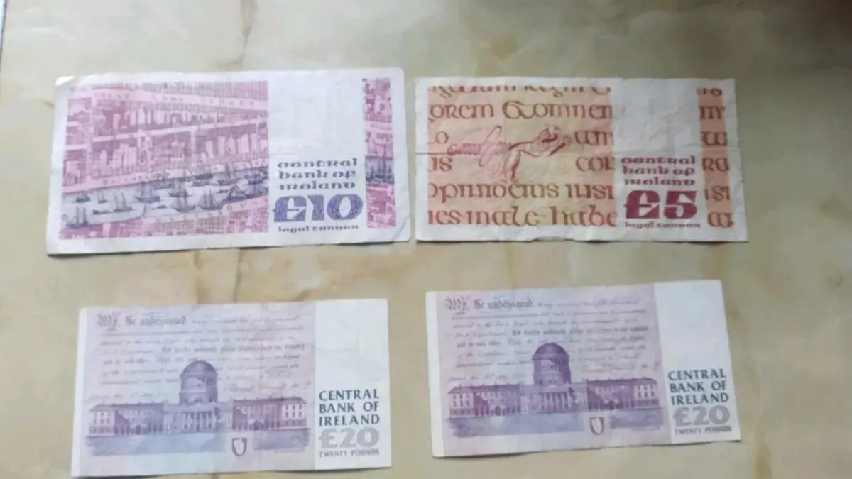 Original vintage Irish punt notes - Image 2