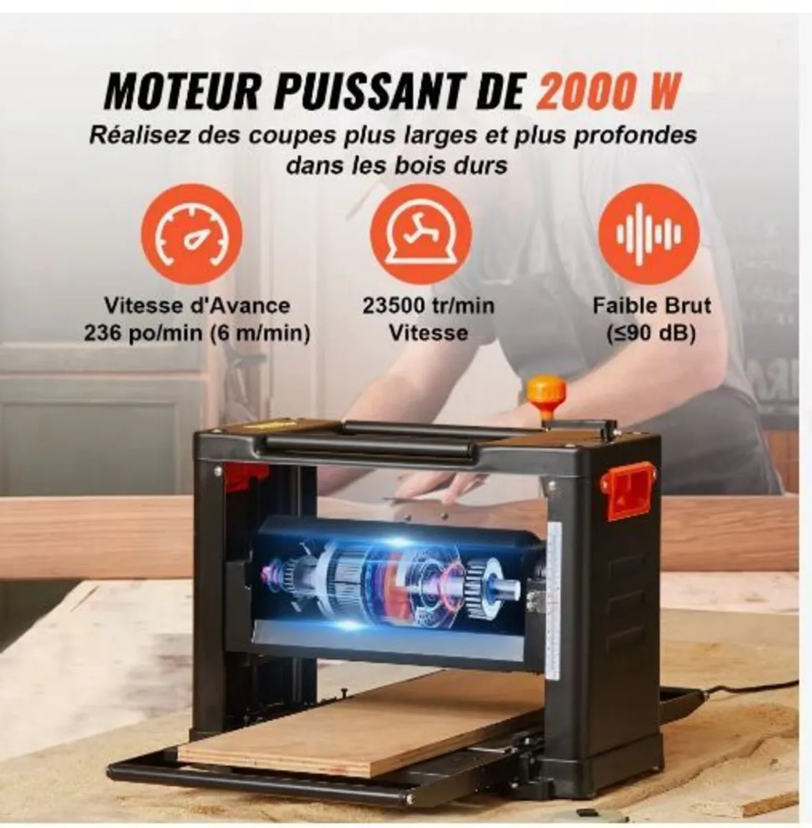 Thickness Planer, Two Speed, 33 cm - Image 4