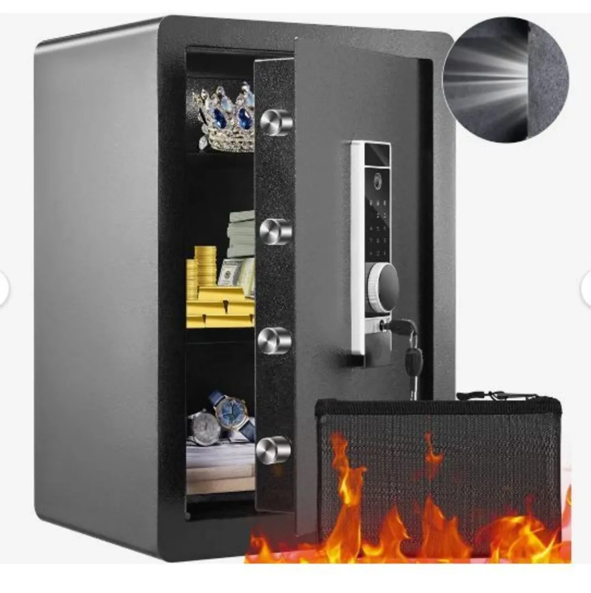 Safe, 62 L Home Safe, Steel Security - Image 1