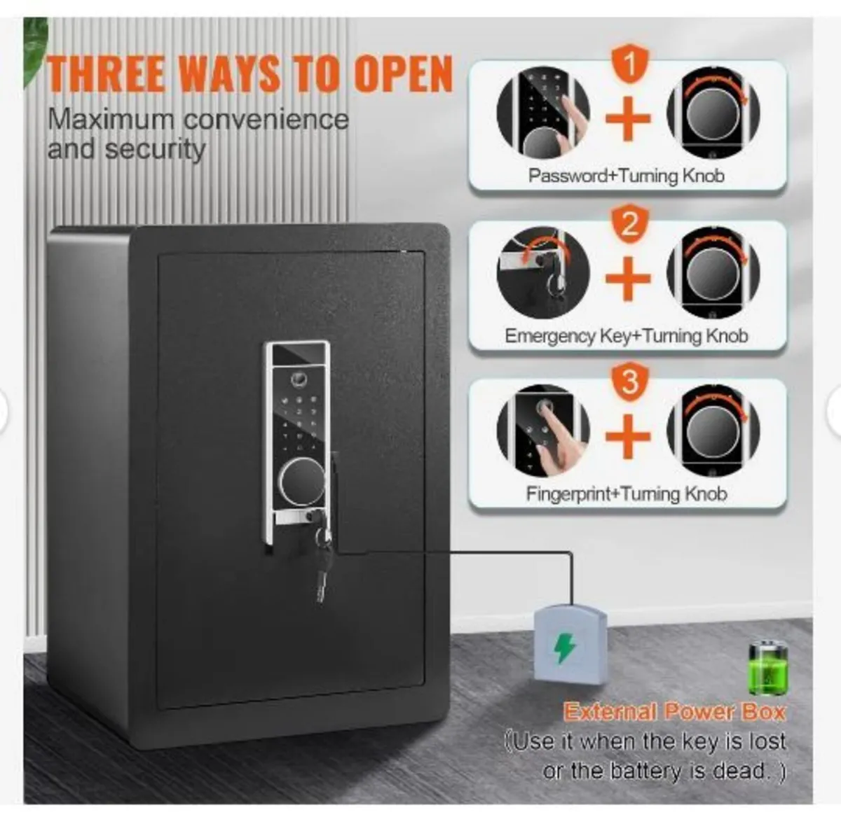 Safe, 62 L Home Safe, Steel Security - Image 3