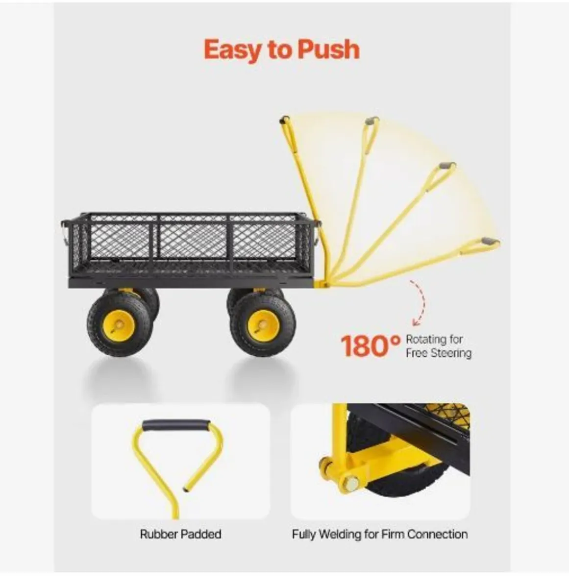 900 Lbs Heavy Duty Steel Garden Cart - Image 4