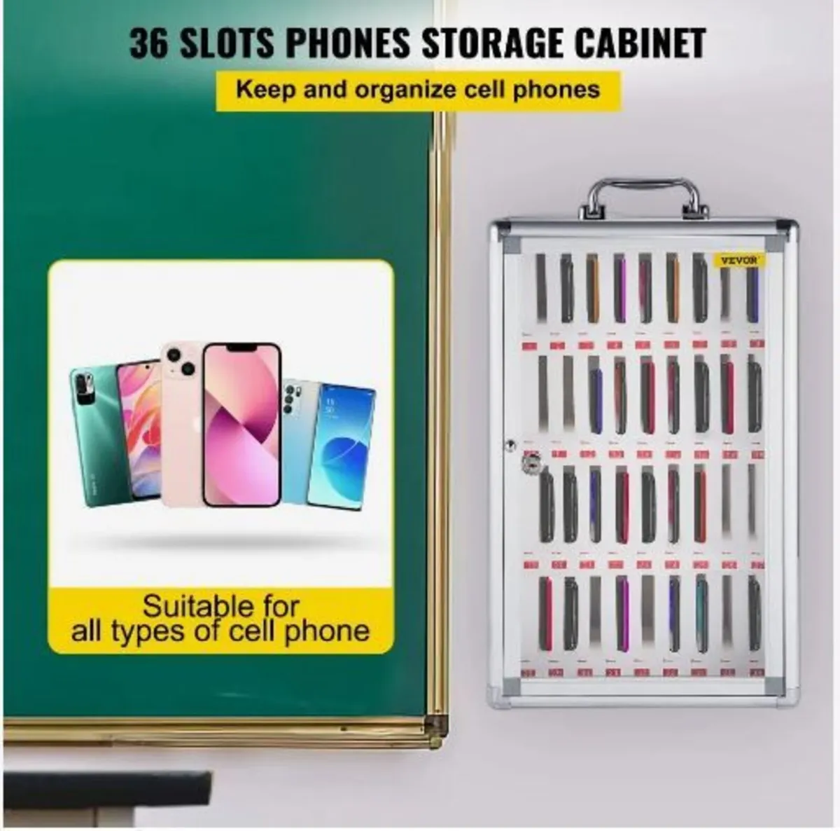 Cell Phone Storage Cabinet, 36 Slots - Image 2