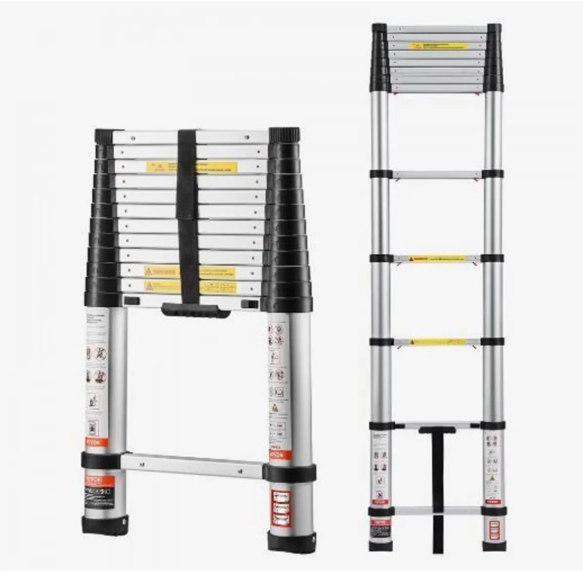 3.8m Telescoping Ladder, Aluminum Lightweight - Image 1