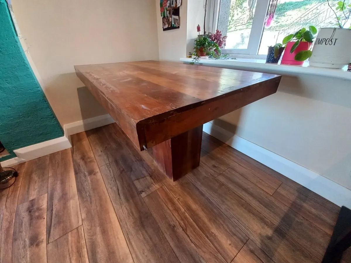 Large solid wood dining table - Image 1