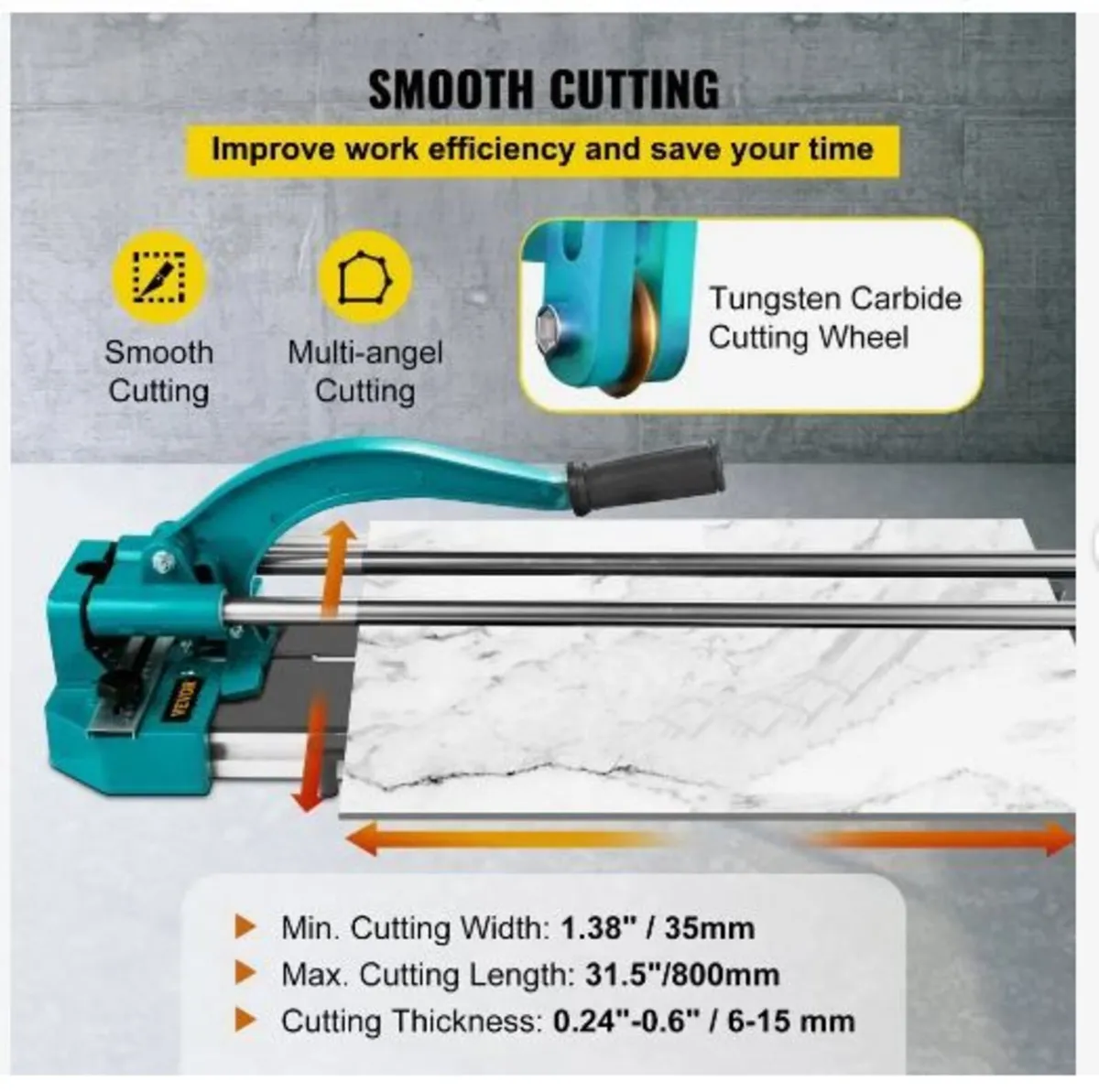 31 Inch/800mm Tile Cutter Double Rails & Brackets - Image 3