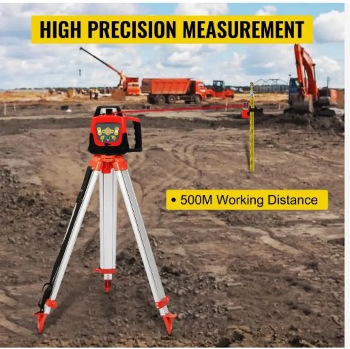 Red Rotary Laser Level Self Leveling Measuring - Image 2