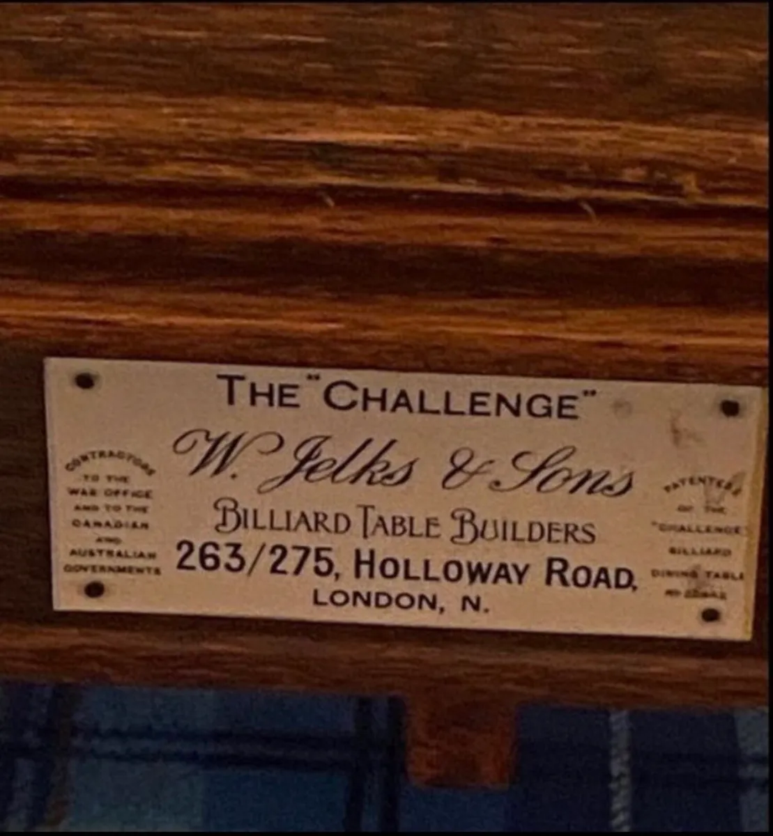 Antique Billiards/Dining Table.Slate Base - Image 2