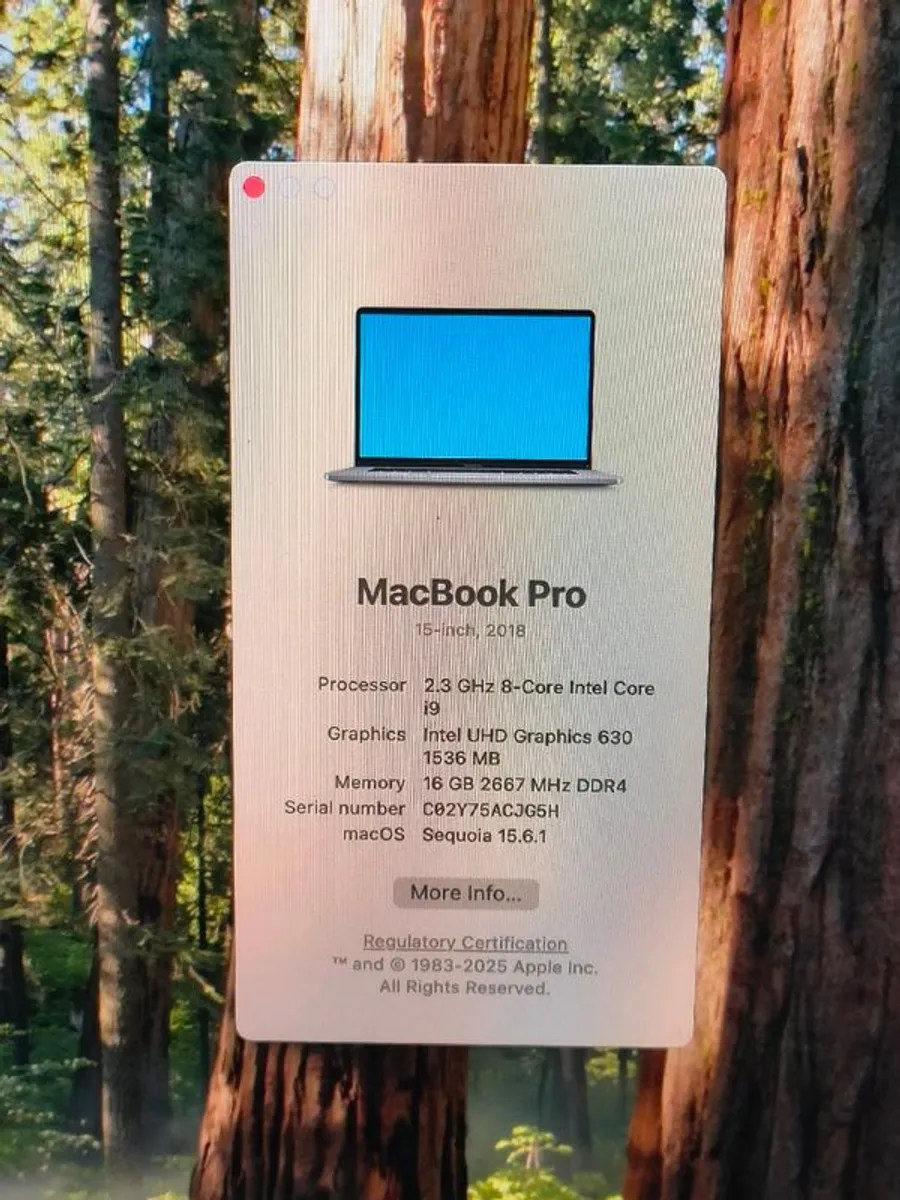 Apple MacBook Pro 15" 2018 A2141 2.3 GHz 8 Core Intel i9 16GB RAM 1TB SSD (Battery Cycle: 130) - Image 2