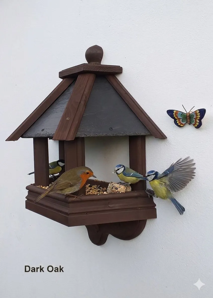 Bird feeder. Large Wall mounted. Slated Roof - Image 4