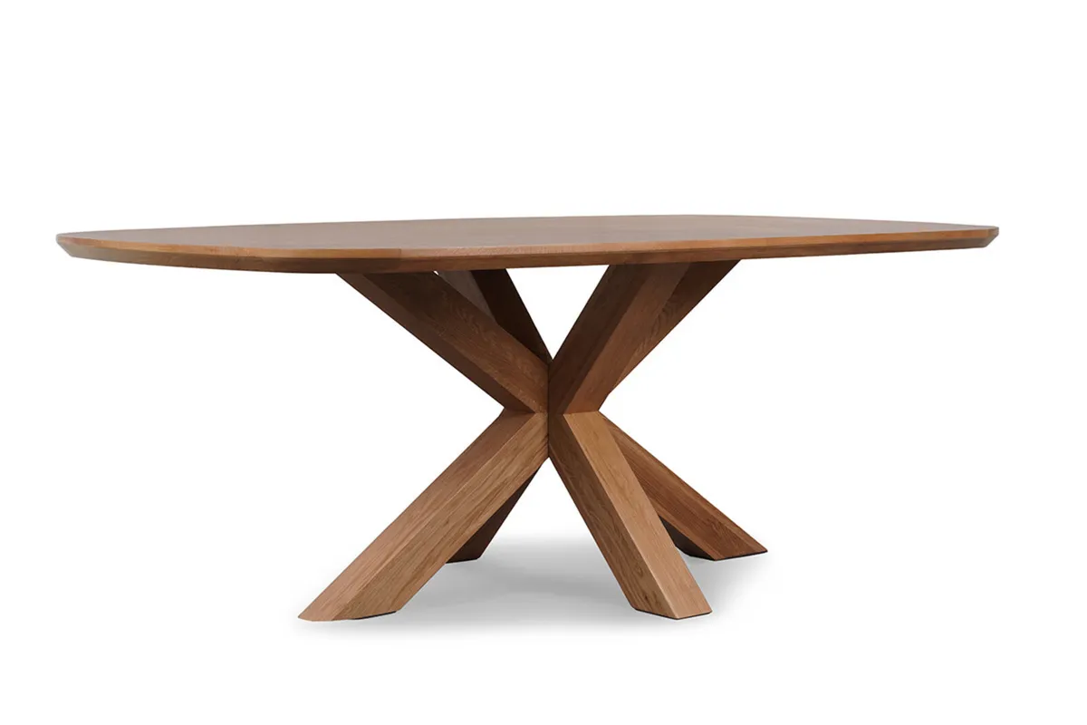 Bespoke 200cm Boat shaped Dining Table Ex Display - Image 3