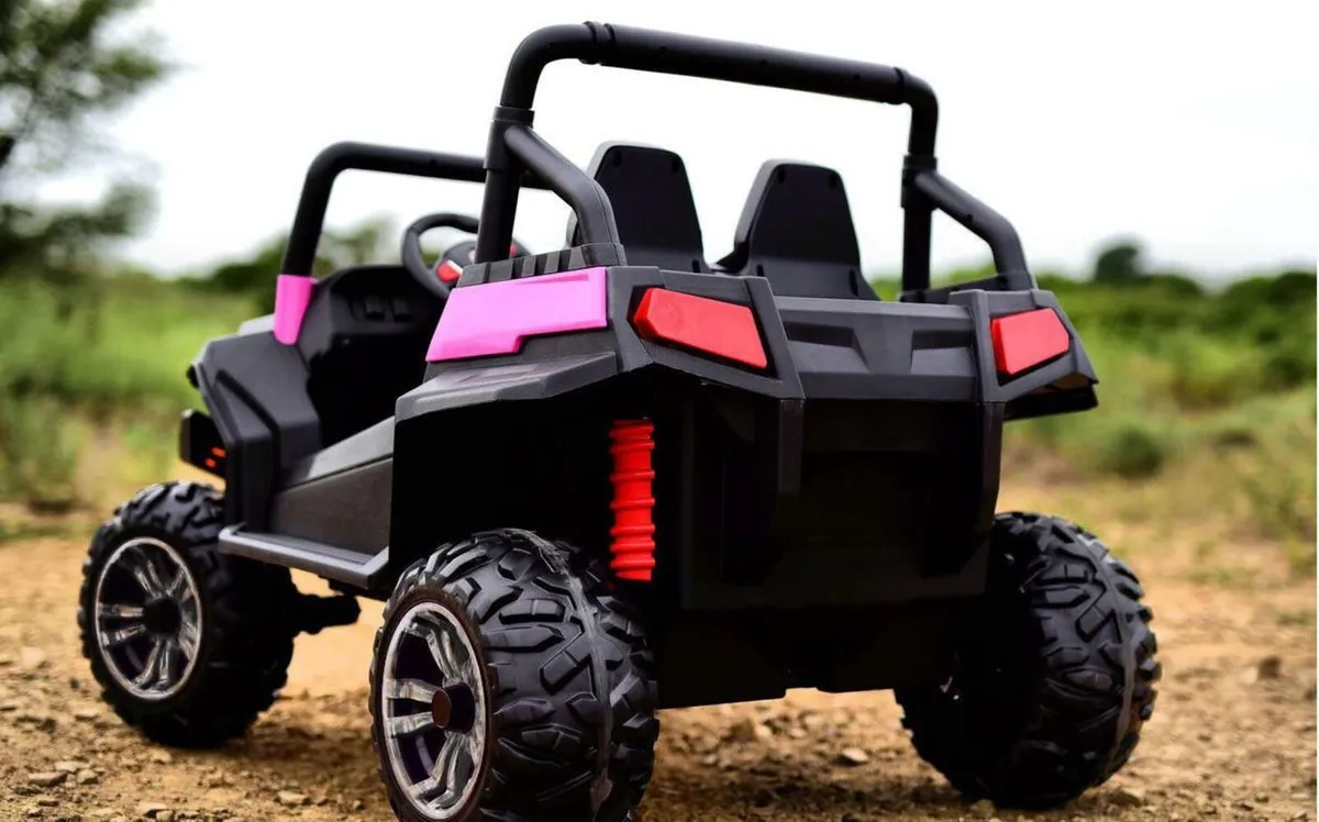 Ranch Wagon 24V Electric Ride On Buggy Pink - Image 2