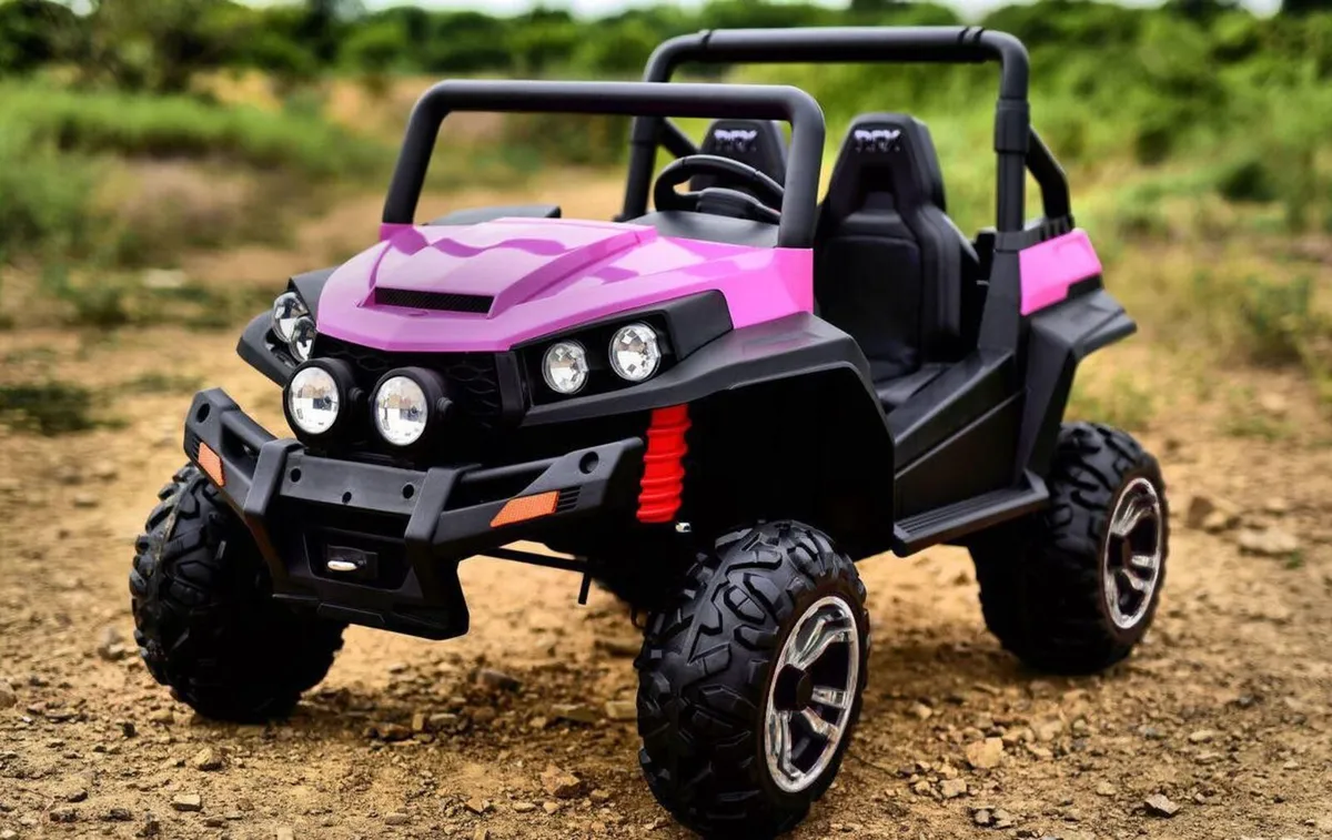Ranch Wagon 24V Electric Ride On Buggy Pink - Image 1