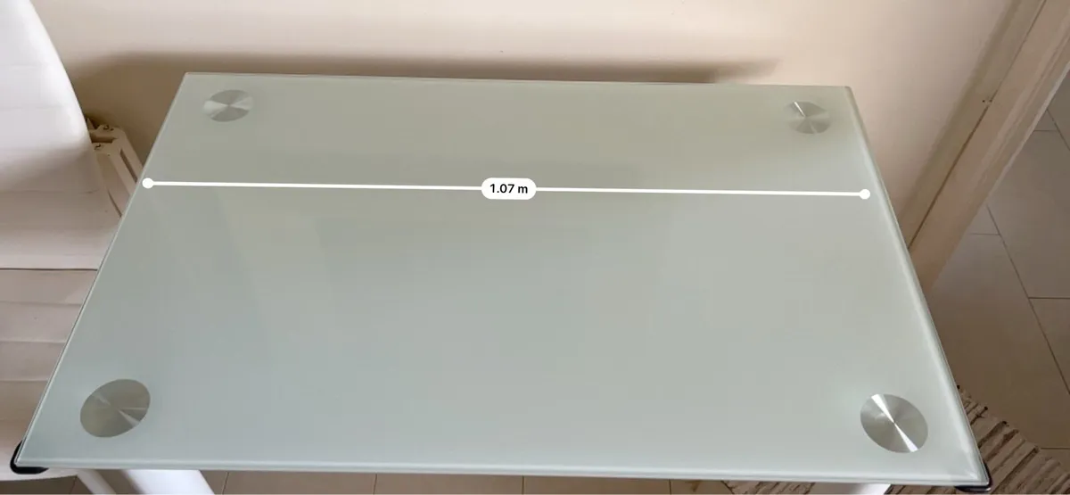 Glass dining table with 4 chairs - Image 3