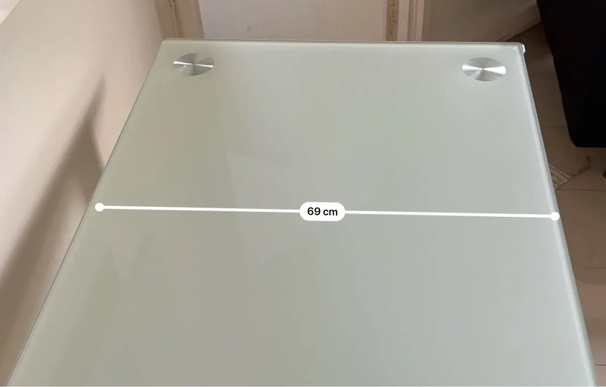 Glass dining table with 4 chairs - Image 4