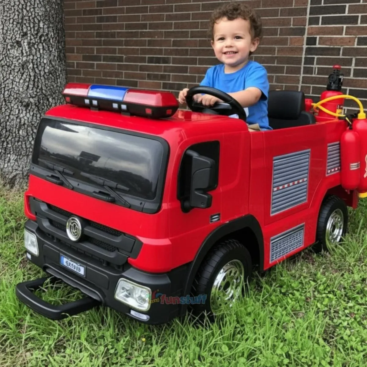 12V Ride On Remote Control Fire Engine - Image 1