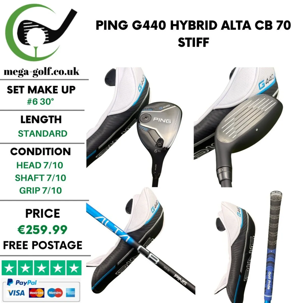 Ping G440 Hybrid / #6 30° / Alta CB 70 Stiff - Image 1