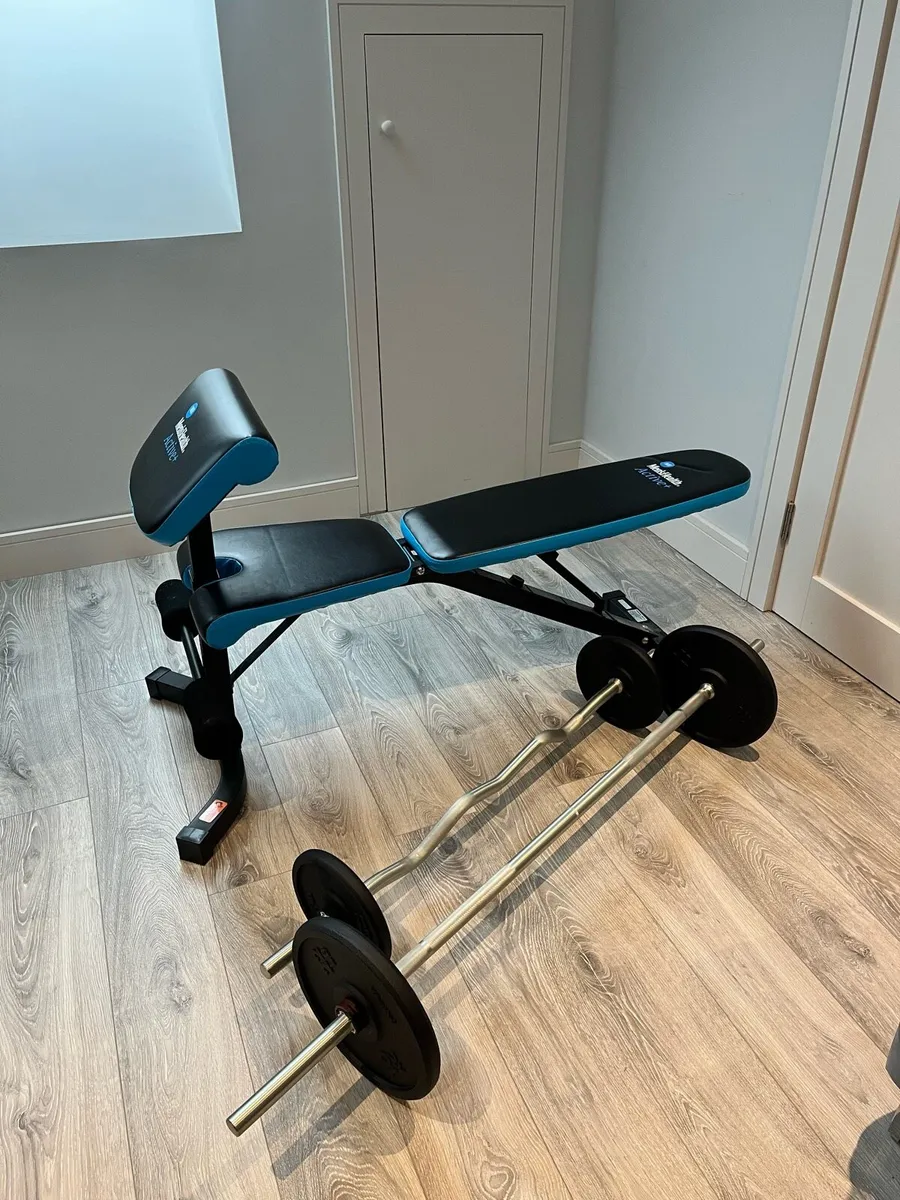 Weight Bench and Weights - Image 1