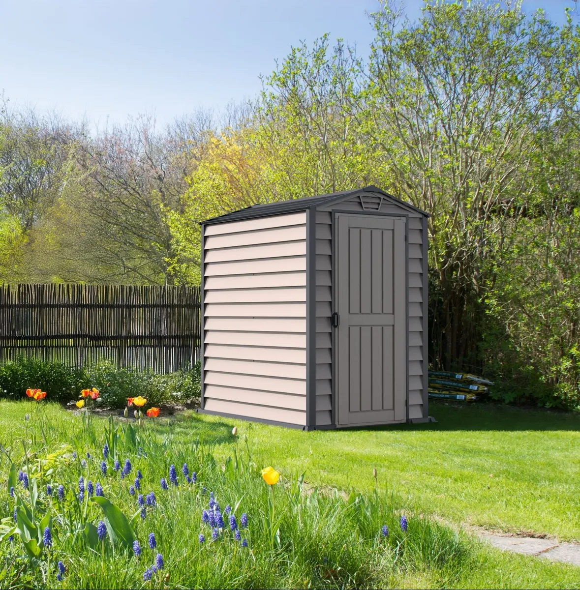 4×6 Evermore Vinyl Garden Shed – Grey | Maintenanc - Image 4