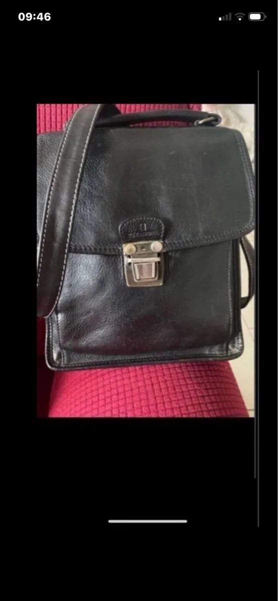 Hexagona Leather Shoulder Bag - Image 1