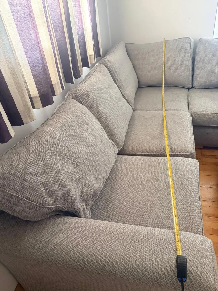 L-shaped Grey colored corner sofa - Image 4