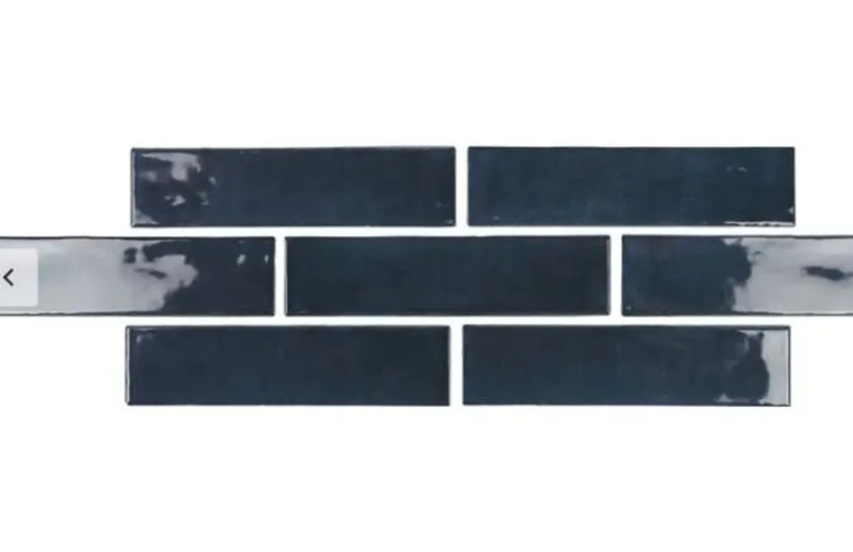 Gemstone Sapphire 7.5 x 30cm White Body Tile - Image 1