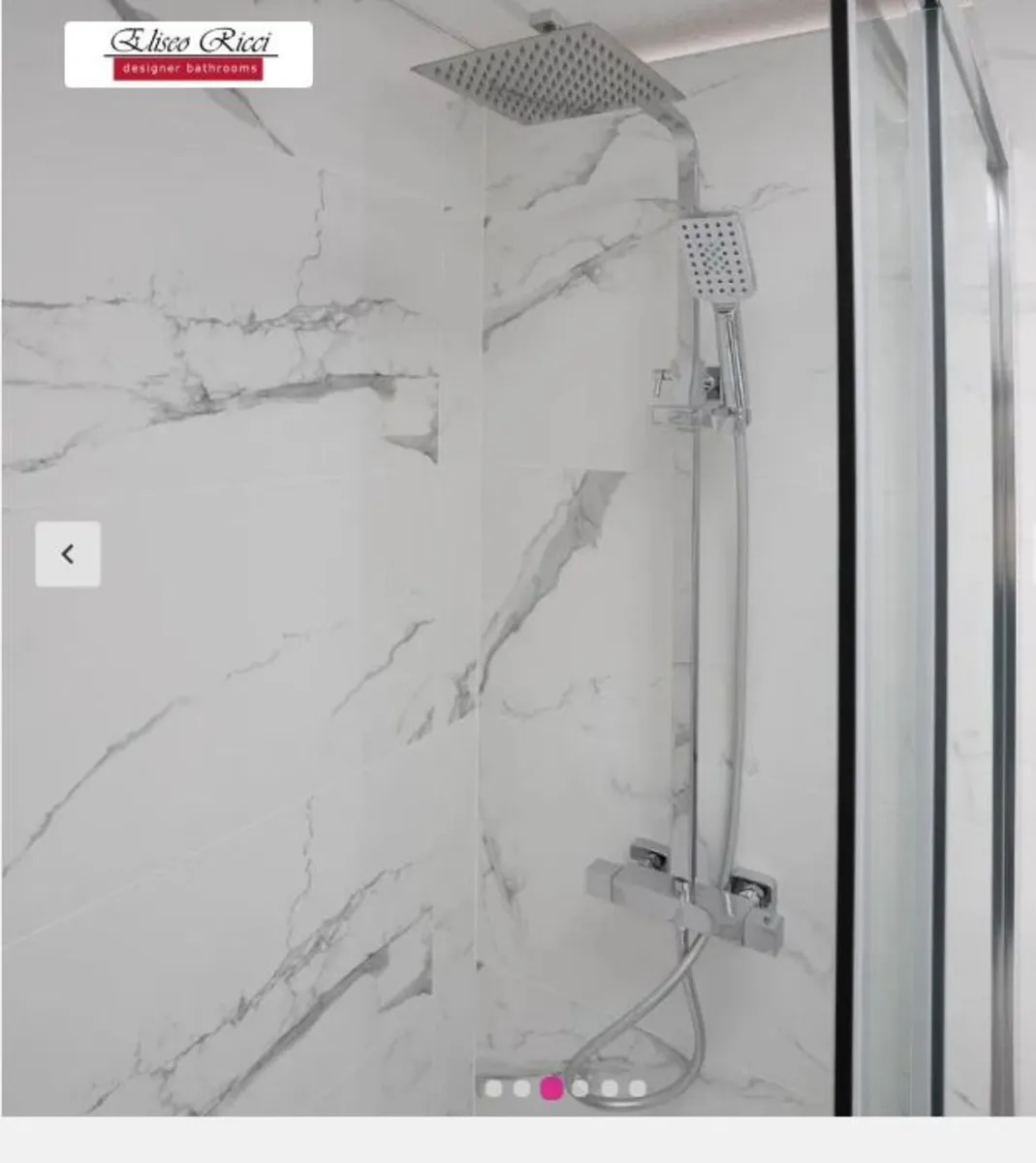 Eliseo Ricci Cube Plus Thermostatic Rain Shower wi - Image 3
