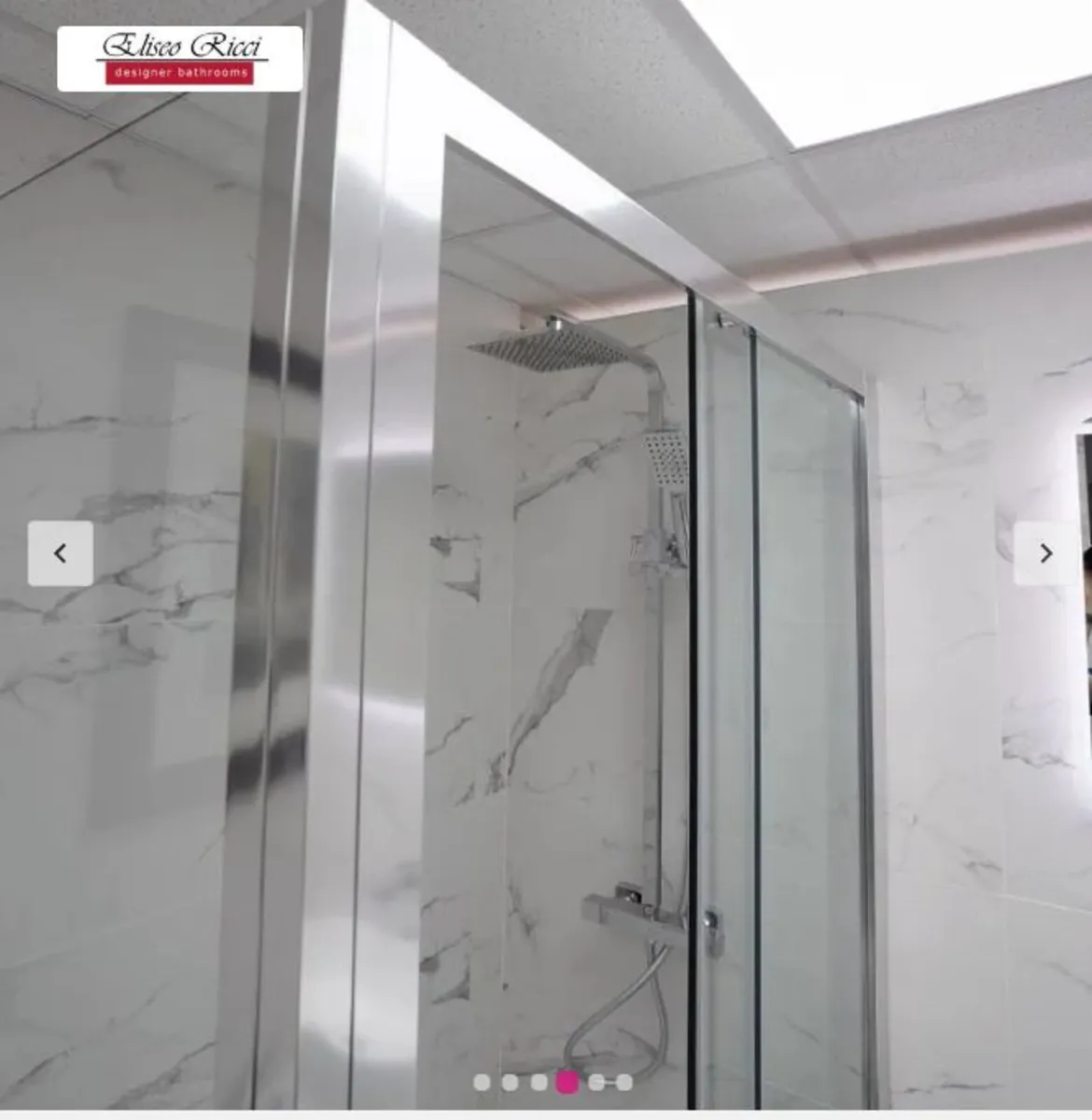 Eliseo Ricci Cube Plus Thermostatic Rain Shower wi - Image 4