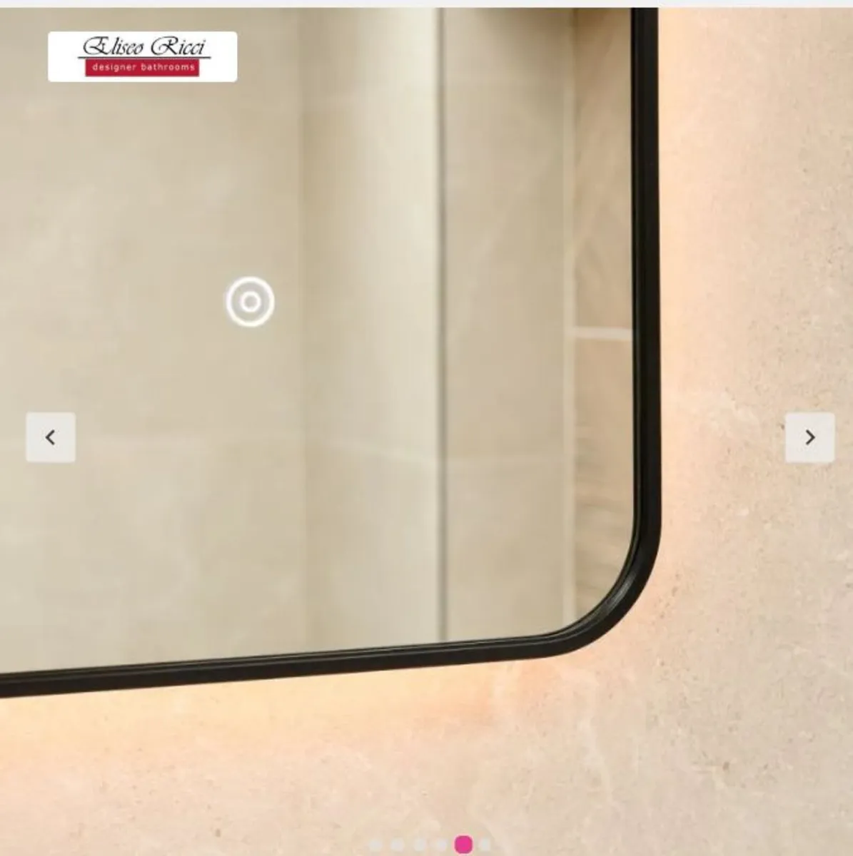 Noir 1200mm x 600mm Black Frame Mirror - Image 4