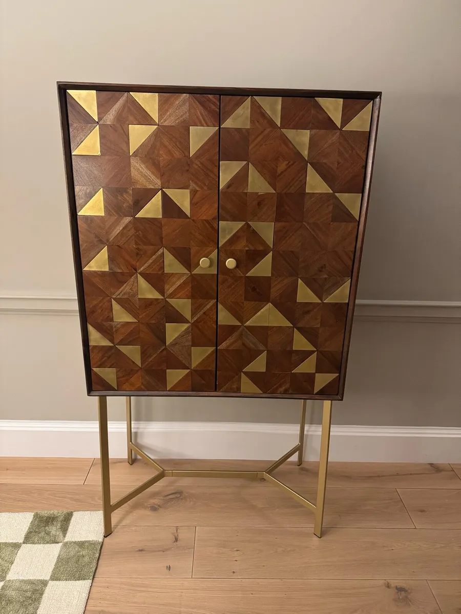 Walnut display cabinet - Image 1