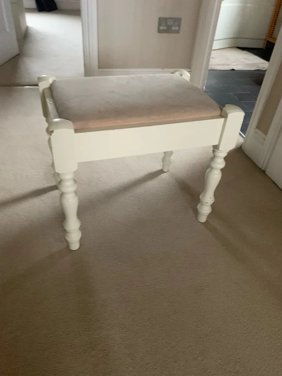 Pretty painted pine stool