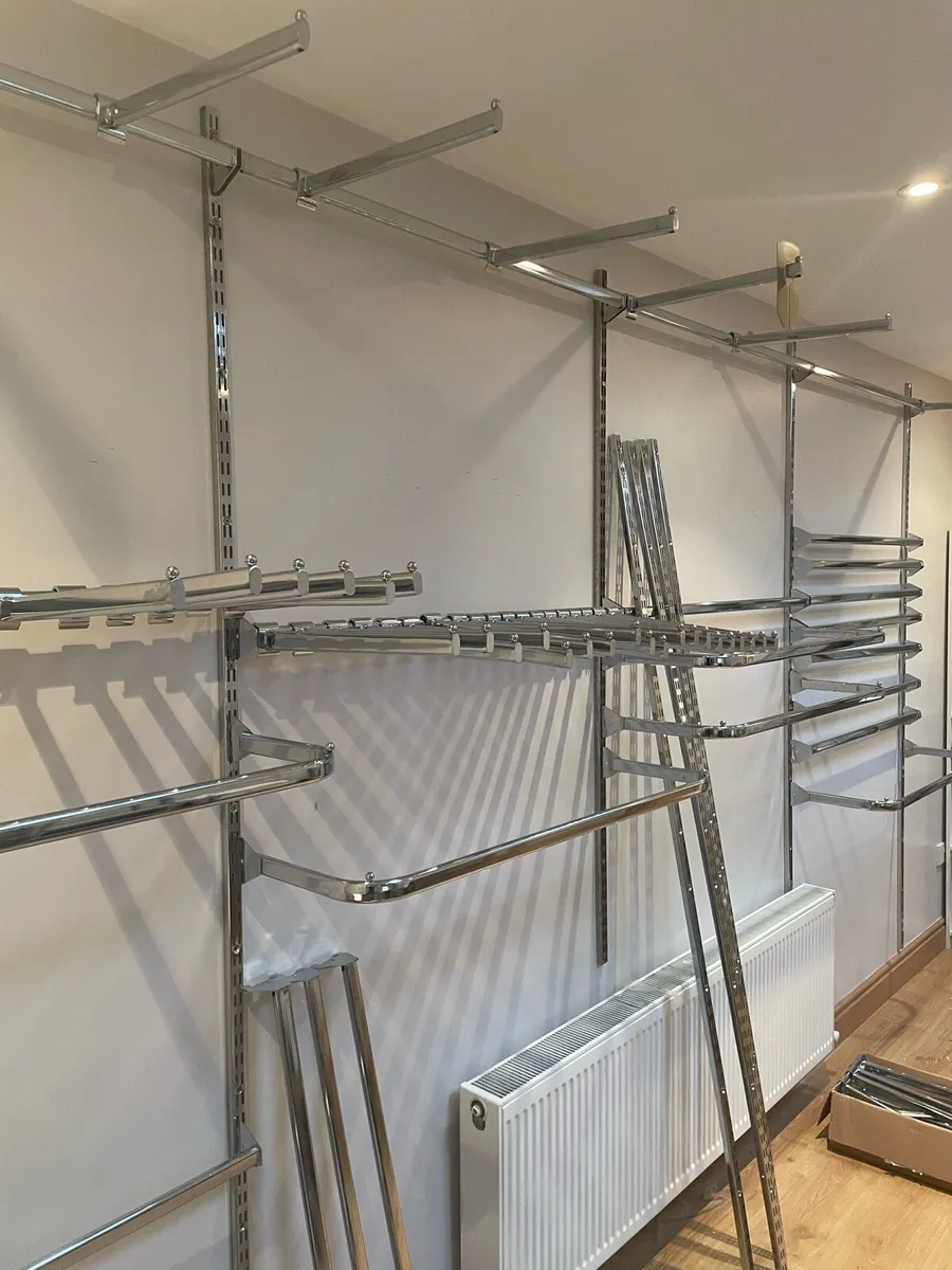 Retail clothing rails for walls, shop fittings - Image 2