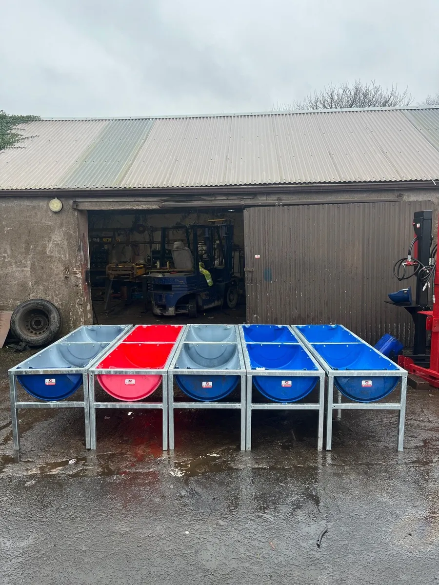 Galvanised feeding troughs - Image 1