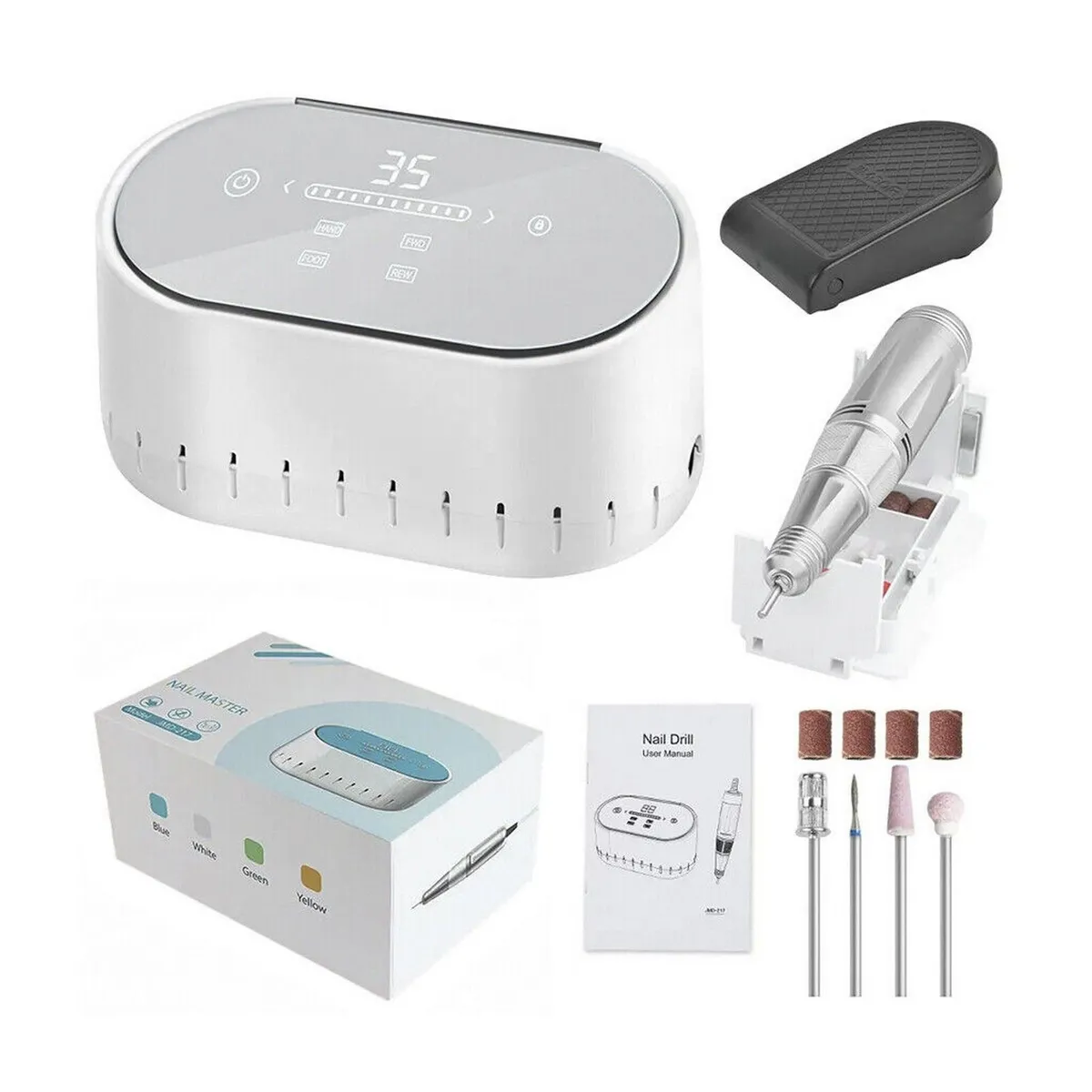 Professional 35000RPM 60W Electric Nail Drill - Image 2